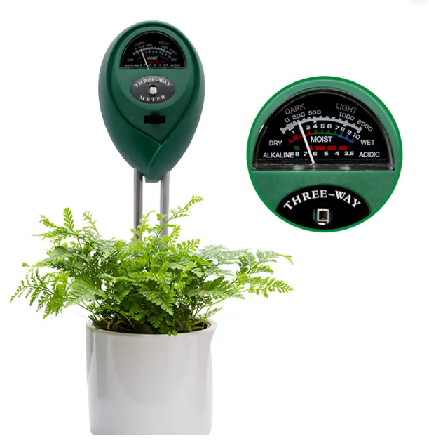 Soil Moisture Sensor - Alat Ukur PH Taman 3in1, Pengukur
