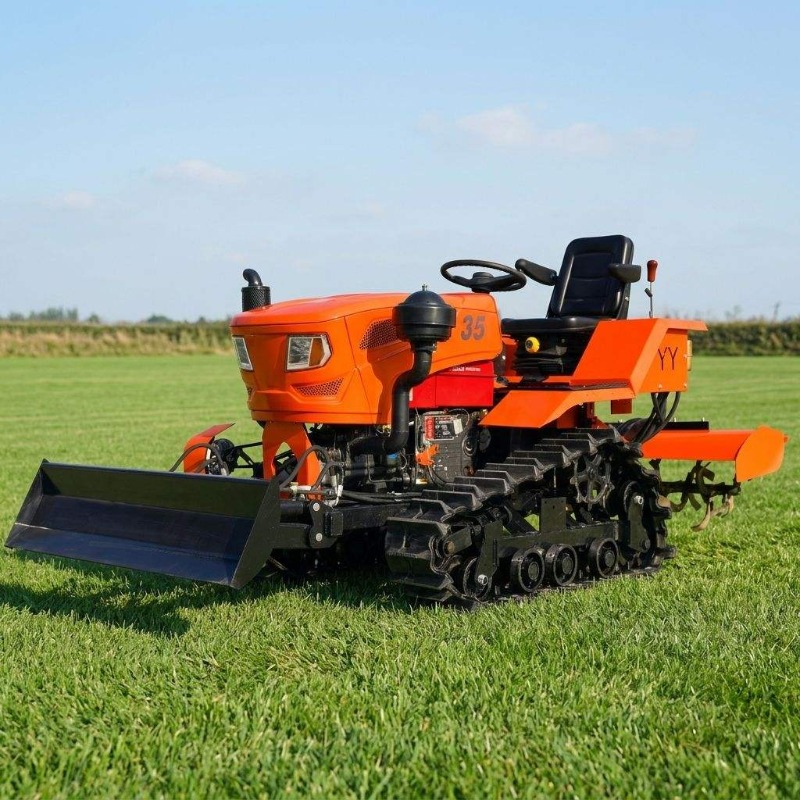 Farming Agriculture Equipment - Traktor Crawler 4WD Rotary Tiller 35HP,