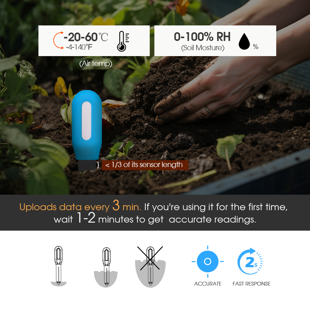 1 Buah Sensor Tanah Tuya Zigbe - Soil Moisture Sensor ulasan dan harga