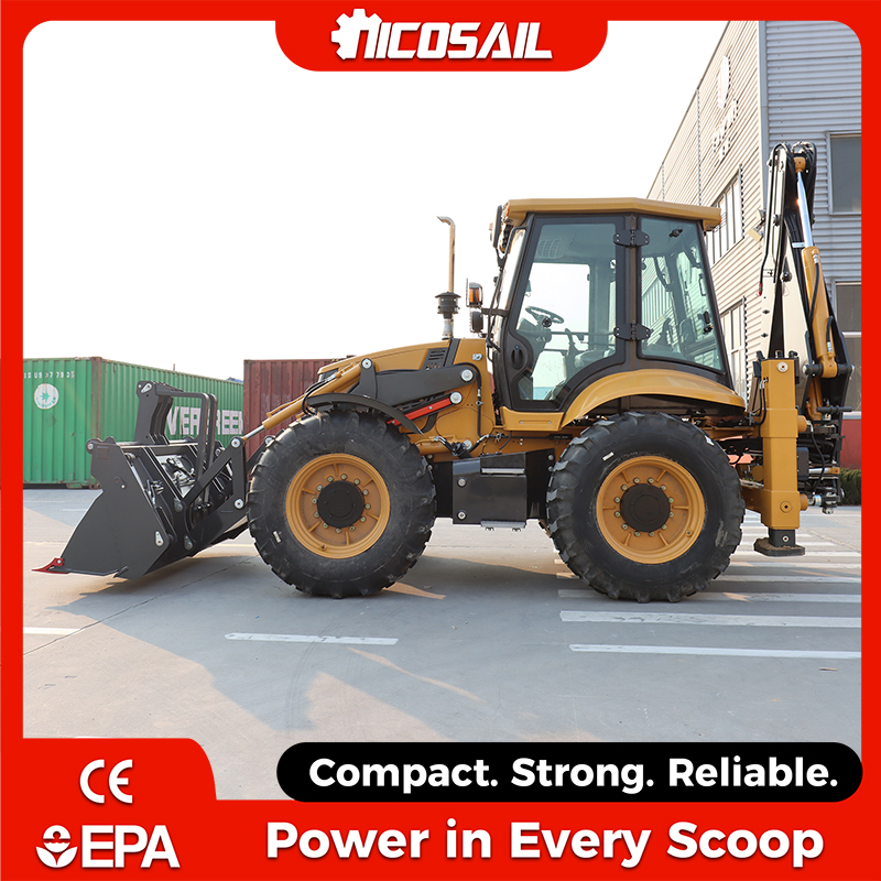Mini Backhoe Loader 4WD Trakto - Farming Africa ulasan dan harga